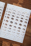 Lin Chia Ning Pring-on sticker Set / Moon Phase 4 Sheets