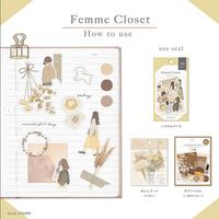Q-Lia Femme Closet Flake Stickers / Seal bits - Trad