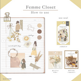 Q-Lia Femme Closet Flake Stickers / Seal bits - Boyish