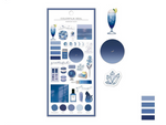 Q-Lia Color Film Sheet of Stickers - Navy Blue