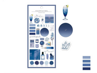 Q-Lia Color Film Sheet of Stickers - Navy Blue