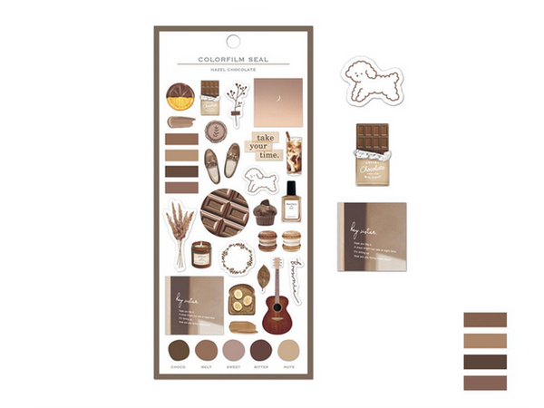 Q-Lia Color Film Sheet of Stickers - Hazel Chocolate
