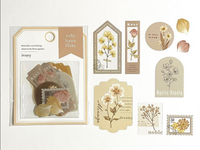 Pressed Flower Flake Stickers / Ivory