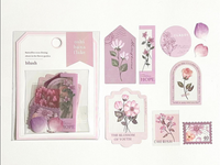 Pressed Flower Flake Stickers / Blush
