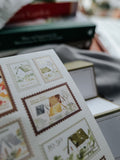 Meow Illustration / Hot Stamping Watercolor Stamp Sticker - Small Houses