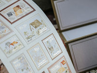 Meow Illustration / Hot Stamping Watercolor Stamp Sticker - Small Houses
