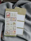 Meow Illustration / Hot Stamping Watercolor Stamp Sticker - Small Houses