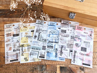 Urban Style Sheet of Stickers / Shell Pink