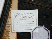 OURS Perforated Letterpress Label Book / Vintage Postcard