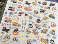 Annual Event Schedule Sheet of Stickers -Shiba Inu