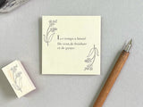 Japanese Botanical Garden Wooden Rubber Stamp - Forget-me-not