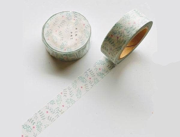 YOHAKU Original Washi Tape / Y-099 New Leaves (ワカバ)