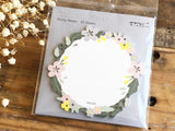 Die-Cut Sticky Note - Flower wreath