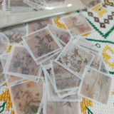 Sunny Sunday Japanese Washi Masking Stickers / Seal bits - Square