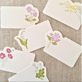 High Quality Letterpressed Washi Flora Mini Message Cards