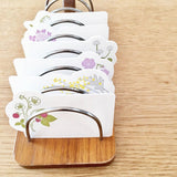 High Quality Letterpressed Washi Flora Mini Message Cards