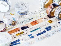 YOHAKU Original Washi Tape - Numbers & Polka Dots (ミズタマ)
