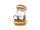 "mofusand" die-cut big sticker / Hamburger