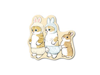 "mofusand" die-cut big sticker / Rabbit