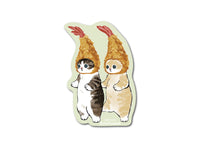 "mofusand" die-cut small sticker / Fried Shrimp