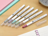 Kuretake ZIG Clean Color Dot Marker - 6 Smoky Color Set