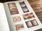 "Moments" Film Series Flake Sticker Pack / Brown Tone