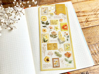 Pressed Flower Sheet of Stickers / Mustard