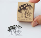 Botanical Wooden Stamp - Mushroom