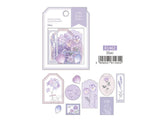 Pressed Flower Flake Stickers / Lilac