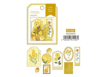 Pressed Flower Flake Stickers / Mustard