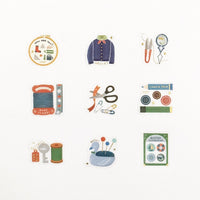 Eric Small Things Japanese Washi Masking Stickers/Seal bits - Sewing