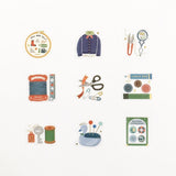 Eric Small Things Japanese Washi Masking Stickers/Seal bits - Sewing