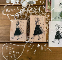 Kubominoki Original Rubber Stamp - Spring Girl (L)