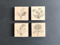Japanese Botanical Garden Wooden Rubber Stamp - Hydrangea