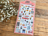 Kitchen Car Series Sheet of Stickers / milk Nikoyaka