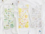 Suisai Watercolor Sheet of Stickers / Mimosa Yellow