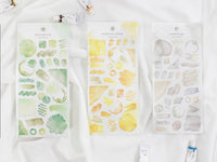 Suisai Watercolor Sheet of Stickers / Moss Green