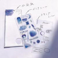 Q-Lia "to INK" clear Sheet of Stickers - Purple