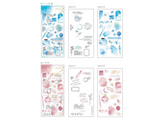 Q-Lia "to INK" clear Sheet of Stickers - Blue