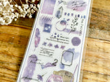 Q-Lia "to INK" clear Sheet of Stickers - Purple
