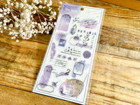 Q-Lia "to INK" clear Sheet of Stickers - Purple