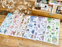 Q-Lia "to INK" clear Sheet of Stickers - Green