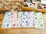 Q-Lia "to INK" clear Sheet of Stickers - Brown