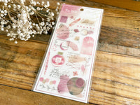 Q-Lia "to INK" clear Sheet of Stickers - Pink